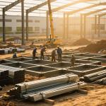 Large Span Residential Steel Construction Prefabricated Structural Steel Portal Frame for sale