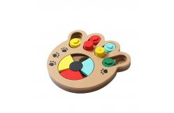 China Bite Resistant Claw Shaped Dog Feeding Toy With Wooden Bone supplier