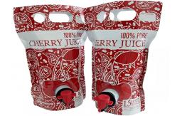 China Large Capacity Stand Up Fresh Juice Spout Pouch With Butterfly Tap / Spigot supplier