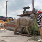Theme Park  Realistic Animatronic Dinosaur Iguanodon  With Movement And Sound Customization