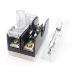 2P 35mm Din Rail Fuse Holder Twin 3AG Fuse Block With Polystyrene Cap