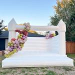 Custom Party Rental Entertainment Jumping Castles White Bubble Bounce House for sale