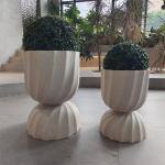 Customized Fiber Clay Planter Waterproof For Flower / Green Plant for sale