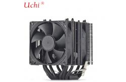 China Dual Tower Dual Fan Black Fan Cooler PC Motherboard CPU Cooler supplier