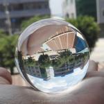 Decorative Transparent Resin Ball  , Clear Crystal Ball 100mm for sale