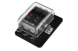China 6 Way ATC RV 12V Blade Fuse Blocks With LED Indicator Light supplier