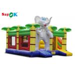 Home Mini Elephant Cartoon Inflatable Bouncer Castle For Kids Party for sale