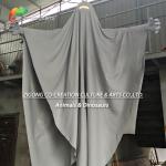 Mysterious Cloaked Figure Fiberglass Statue With Illuminated Forehead
