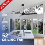 Natural Wind Ceiling Fan with Remote Control 1stshine Household Bldc Reversible Motor for sale