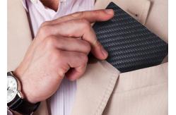 China Custom Size Thin Carbon Fiber Money Clip Card Holder supplier