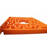 Orange 100SQM Outdoor Park Playground Inflatable Maze For Rental Sale for sale