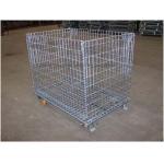 Stackable Collapsible Wire Container With Casters - 48 X 40 Heavy Capacity for sale