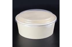 China 1300ml Kraft PLA Biodegradable Salad Paper Bowl With Plastic Lid supplier