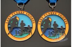 China Translucent Enamel Conbine Soft Enamel Medals Black Nickle Plating supplier
