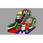 Pirate Theme Amusement Park Inflatable Playground Bouncy Castle Water Slide for sale