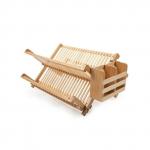 Wood Color Bamboo Kitchen Rack , Bamboo Dish Rack With Utensil Holder for sale