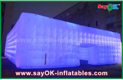China Promotional Imflatable Camping Cube Tent with Led Light for Event Party supplier