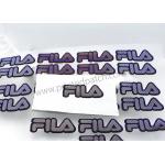 3D Embossed Heat Transfer Clothing Labels FILA LOGO Brush Dots for sale
