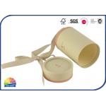 Custom Round Paper Tube Packaging Cylinder Paper Box With Ribbon Bowknot