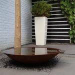 Rusty Modern Design Corten Steel Water Feature Rustic Appeal for sale