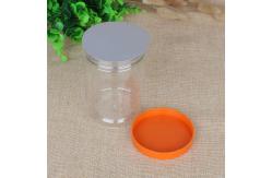 China PET Food Airtight Stash Clear Plastic Jar With Screw Cap 420ml 550ml supplier