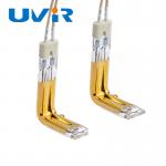 Double Tube Halogen Quartz Tube Infrared Heating Lamp Gold Coated for sale