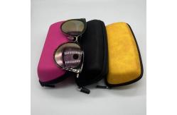 China Suede Surface Multicolor zipper glasses case Hard Cover supplier