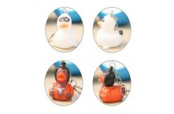 China Children Funny Mini Duck Keychains Soft PVC Eco - Friendly Material OEM / ODM supplier