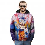 SGS Custom Anime T Shirts Round Neck Hoodie With Front Pocket /  3D Printed Sweatshirts for sale