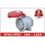 IP44 IP67 Panel Mounted Industrial Socket 16A 32A 63A 125A Power for sale