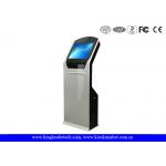 Indoor SAW Touch Screen Freestanding Kiosk With Thermal Printer / Barcode Scanner