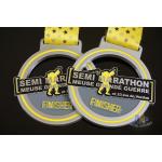 Semi Marathon 10KM Custom Sports Medals Soft Enamel Medallion With Ribbon