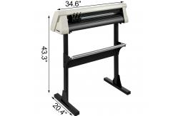 China Grey Abs Carriage Graph 28 Inch Vinyl Cutter With Step Motor supplier