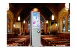 China Network Multi Cell Phone Charging Stations Kiosk With Big Advertising Screen supplier