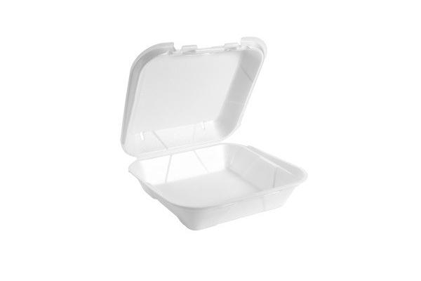 Foam Clamshell Container 1 Compartment Take Out Disposable Food Box