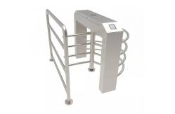 China Polish Welding Half Height Turnstile Solenoid Pedestrian Control 120 Degree Revolving supplier