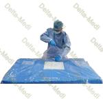 Disposable Surgical Transparent Polyethylene Vertical Isolation Drape With Incise Film for sale