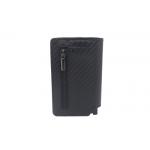 Carbon PU Leather RFID Credit Card Organizer Wallet Rectangle Card Holder for sale