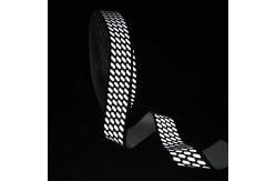 China Eco-friendly Webbing With Reflective Pattern Heat Transfered On supplier