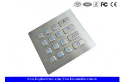 China Numeric Illuminated Backlit Metal Keypad 16 Keys for Security Access Control System supplier