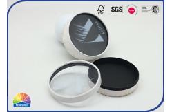 China Eye Lashes Custom Matte Cylinder Composite Paper Tube With Plastic Window supplier