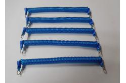 China 120MM Clear Spiral Coiled Urethane Tether w/Screw Terminal Connectors supplier