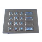 Durable16 keys backlit brushed steel numeric keypad with USB electronic controller