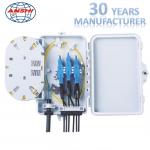 4 Cores 6 Cores FTTH Distribution Box Wall Mount With Screw Lock White Color for sale