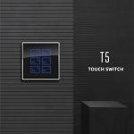Tempered Glass Touch Wall Switch Blue Light Wall Mounted Switch for sale