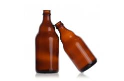China Custom Bottle Beer Soda Beverage  Glass  With Top  Crown Cap supplier