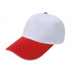 Kids Stylish Baseball Caps Stitching White And Orange , Washed Canvas Baseball Hat
