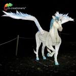 Western Mythical Creature Unicorn Lantern Colorful Outdoor Lanterns 110V 220V for sale