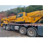 XC MG Hot Selling Model Mobile Crane 75 Tons 4 Shafts Included Red and Yellow Design for sale