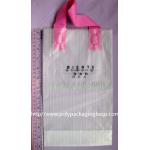 Eco-Friendly White Soft Loop Handle Stand Up Plastic Bags For Grocery